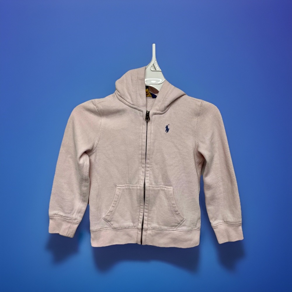 Polo Ralph Lauren Pink Full Zip Hoodie Size 4 / 4T Pony‎ Kids